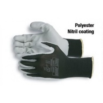 ถุงมือไนไตร ถุงมือโพลีเอสเตอร์เคลือบไนไตร Polyester nitril coating gloves prosoft